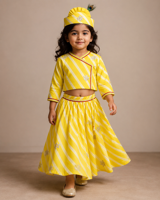 Pre Order: Pitambari Radha Lehenga Set