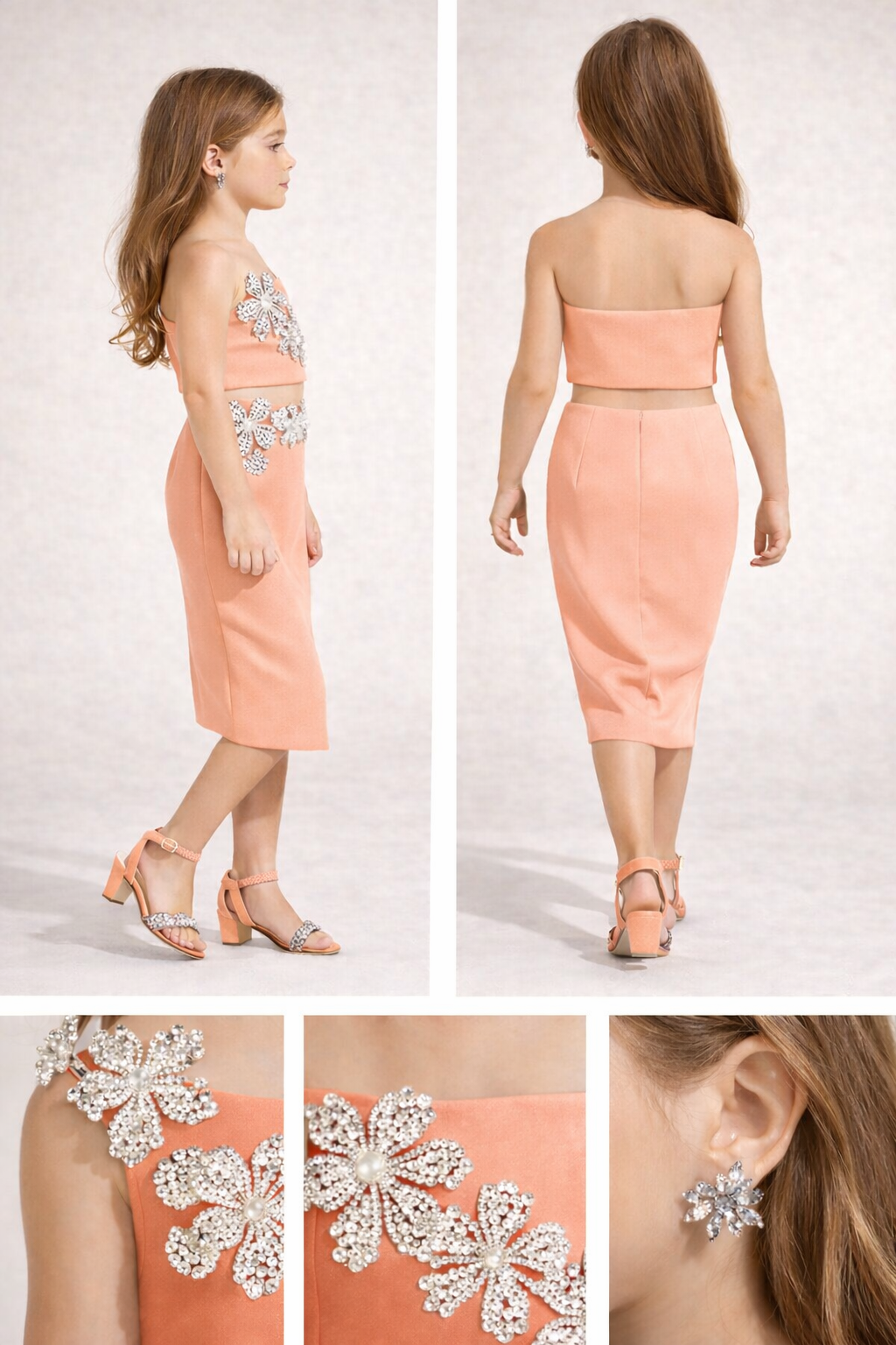 Pre Order: Peach Crystal Blossom Set