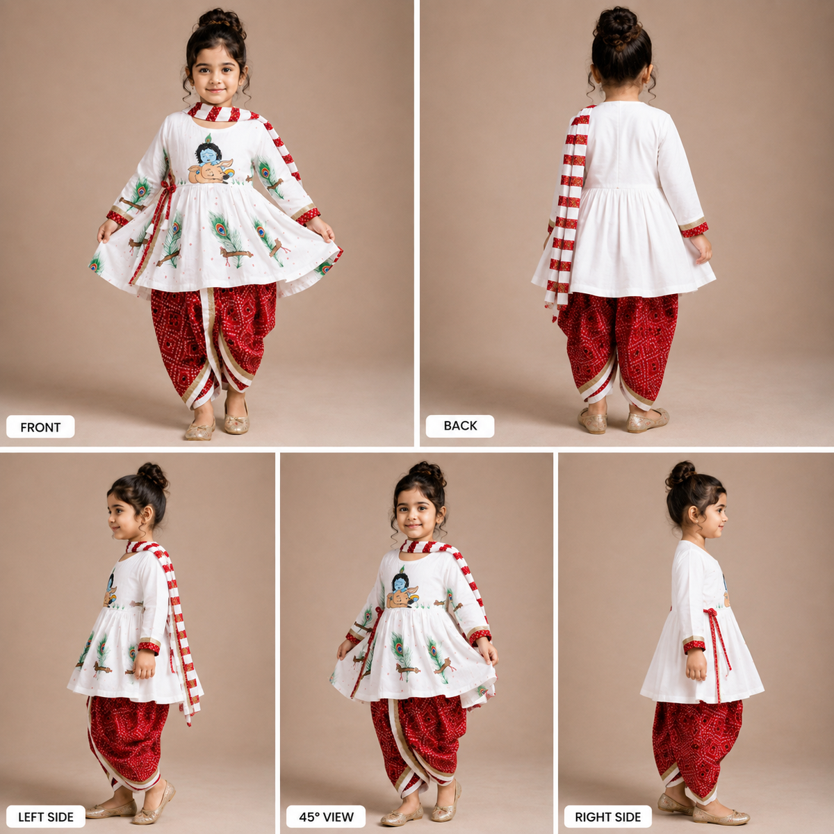 Pre Order: Radha Makhan Chor Dhoti Set