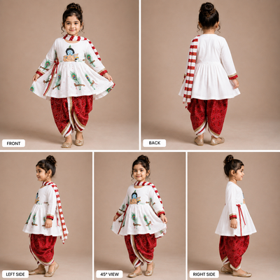 Pre Order: Radha Makhan Chor Dhoti Set