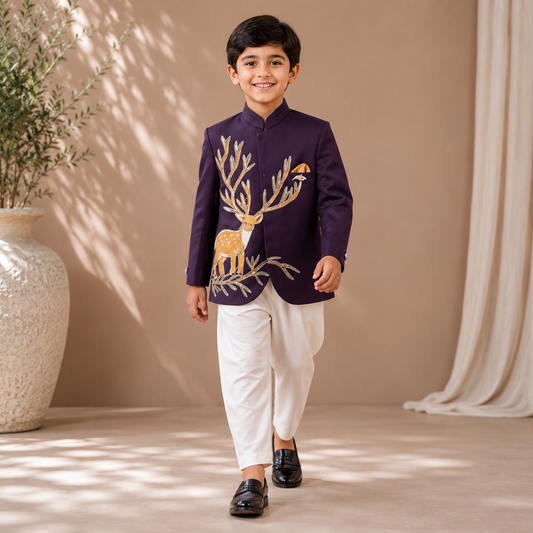 Pre Order: Plum Royale Stag Suit