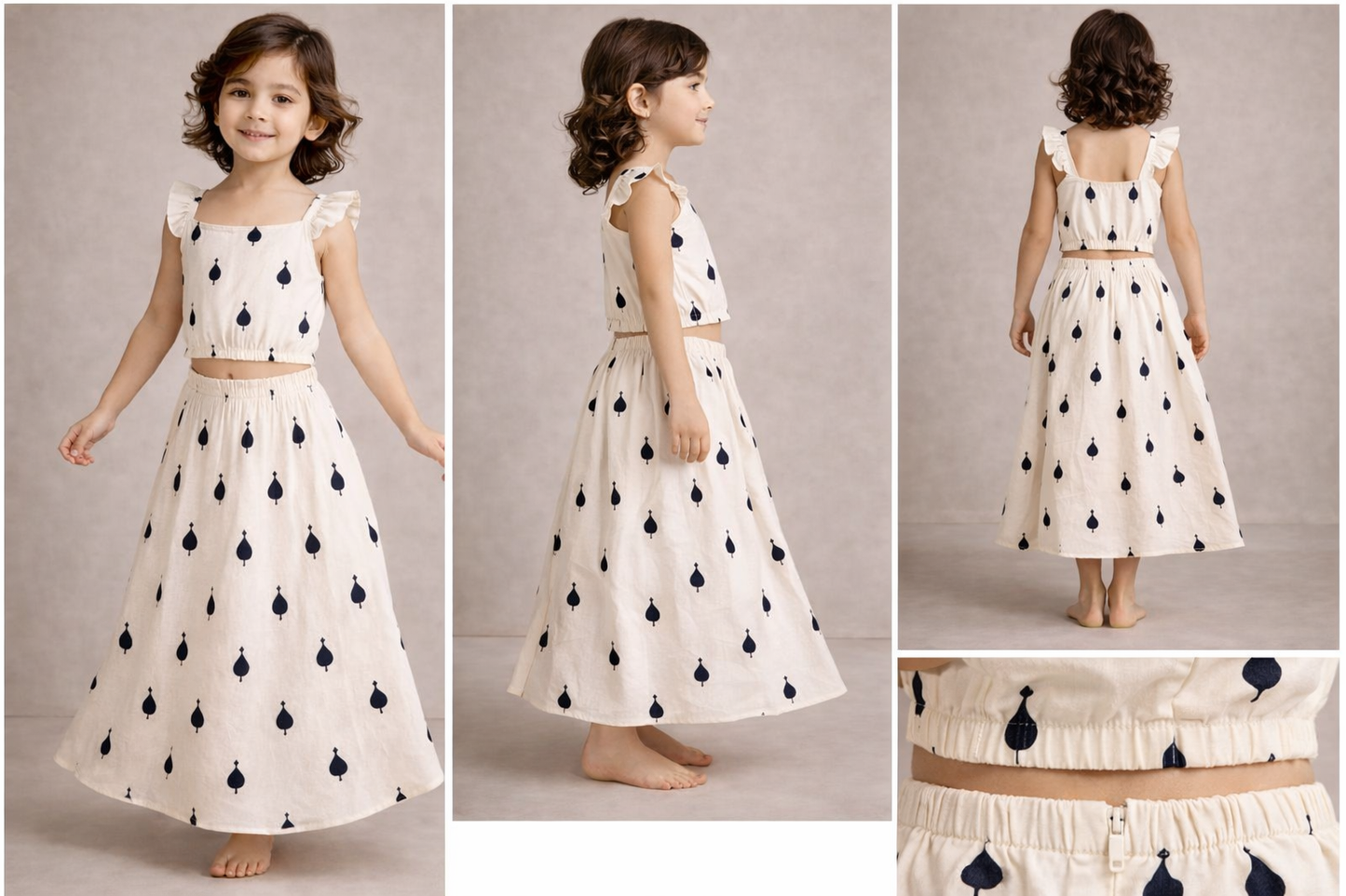 Pre Order: Indigo Drop Lehenga Set