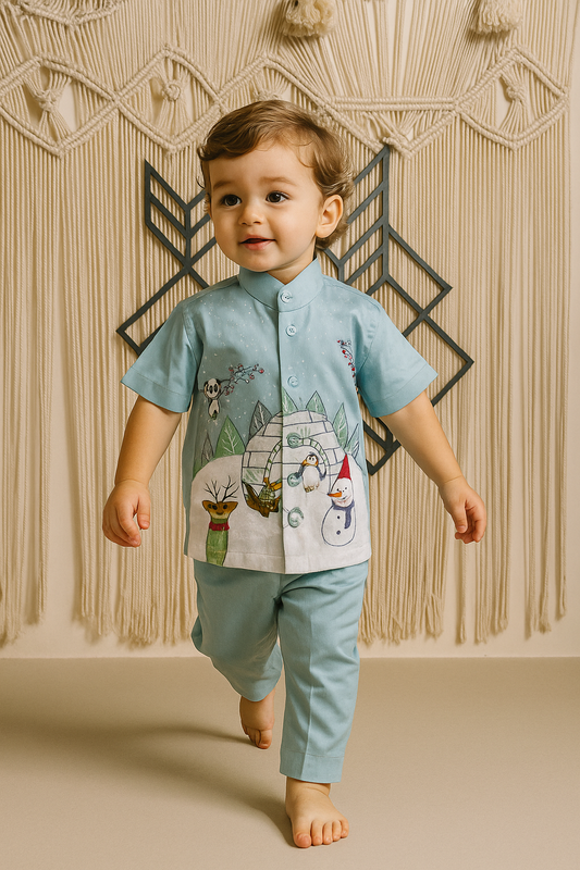 Pre Order: Snow World Theme Coord Set