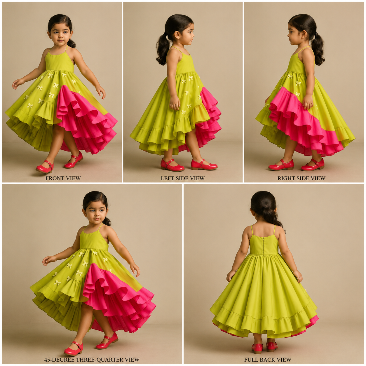 Pre Order: Exclusive Dual Tone High Low Gown