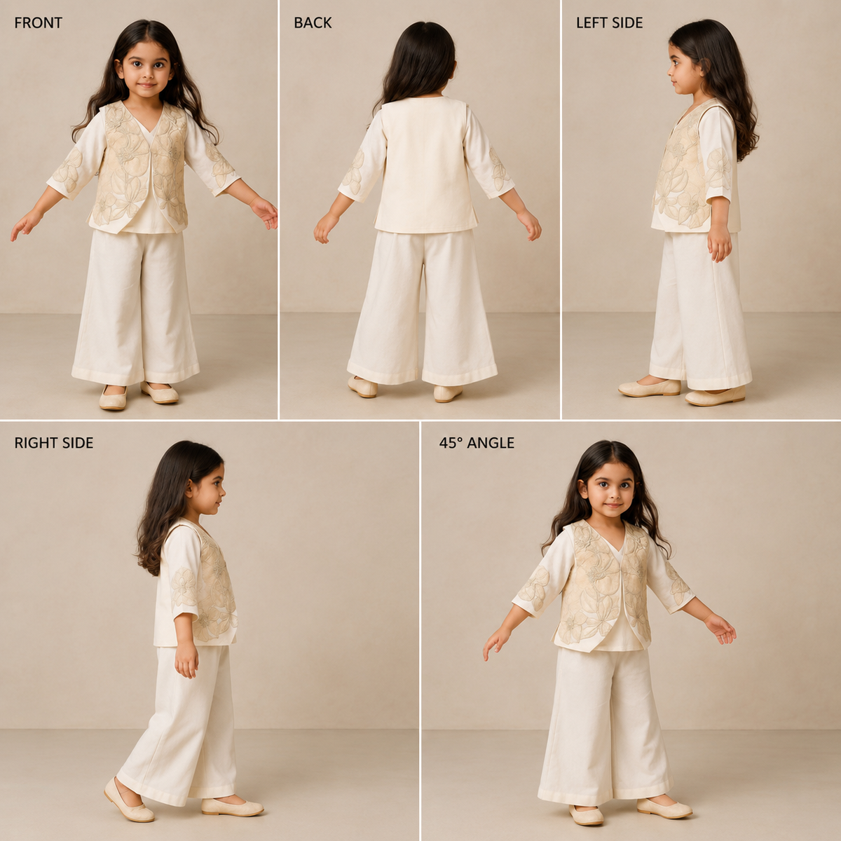 Pre Order: Embroidered Stylish Top And Flared Palazzo