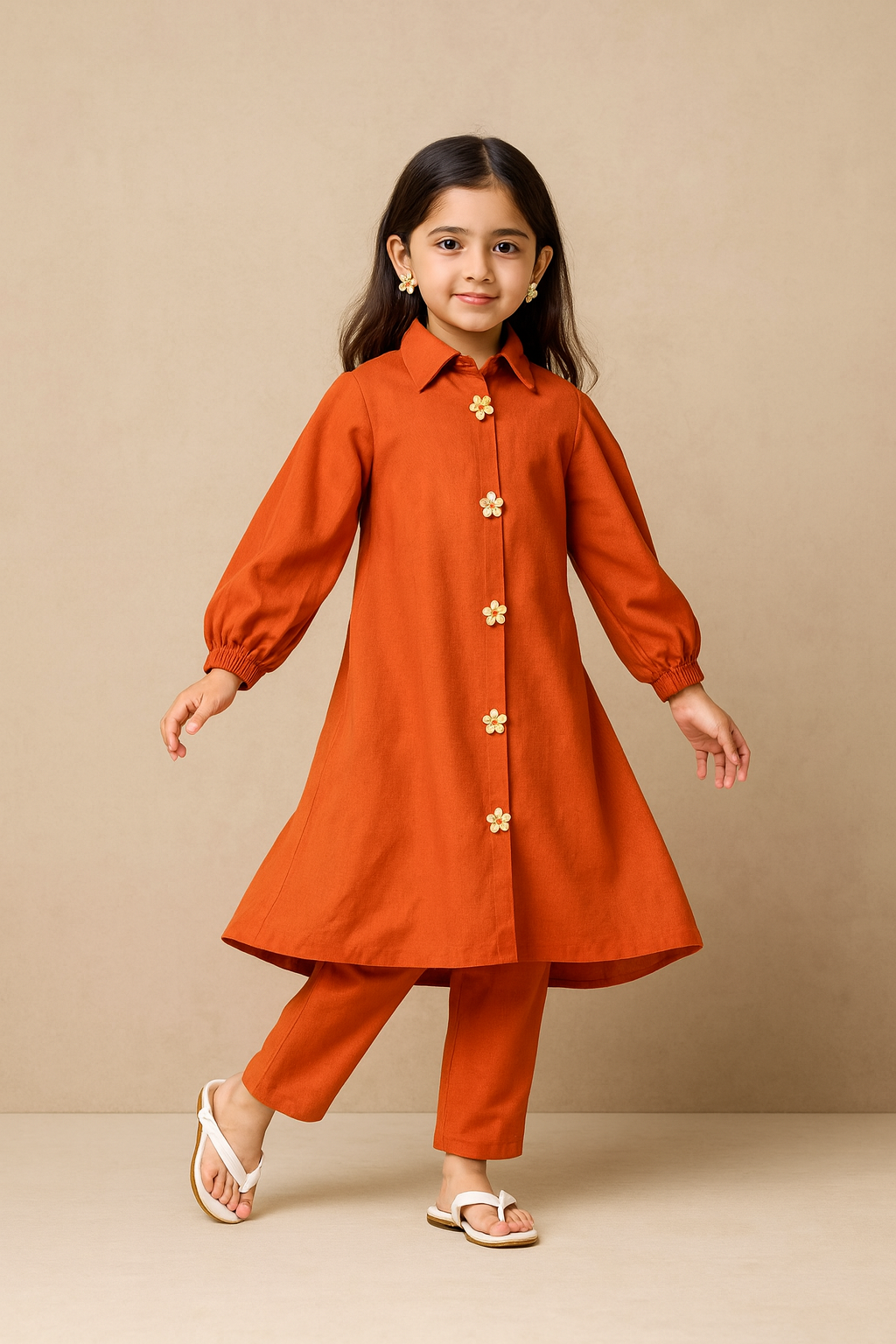 Pre Order: Orange Kurti with Pant