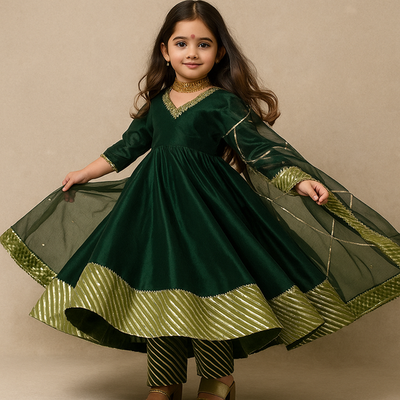 Pre Order: Anarkali with Lace Gota Detailing (Copy)