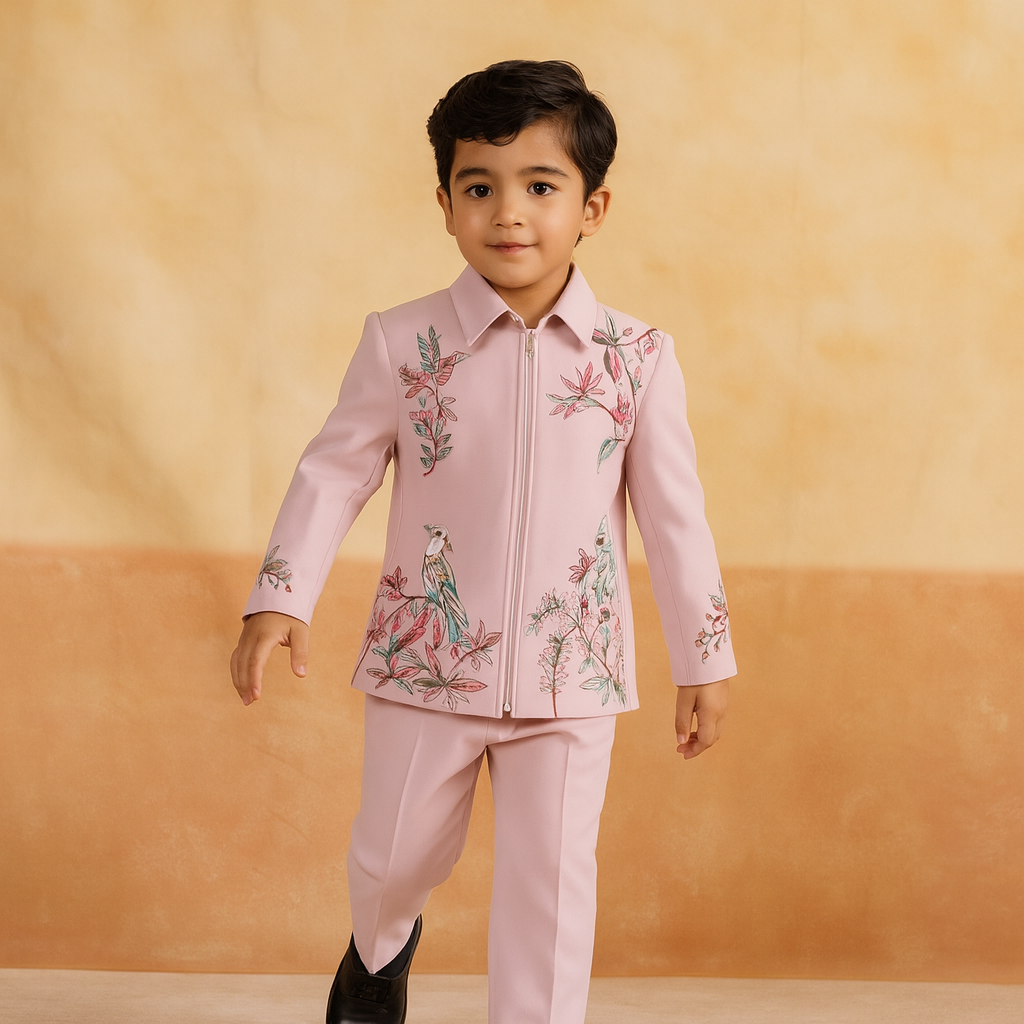 Pre Order: Pastel Paradise Embroidered Sherwani And Pant