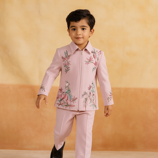 Pre Order: Pastel Paradise Embroidered Sherwani And Pant