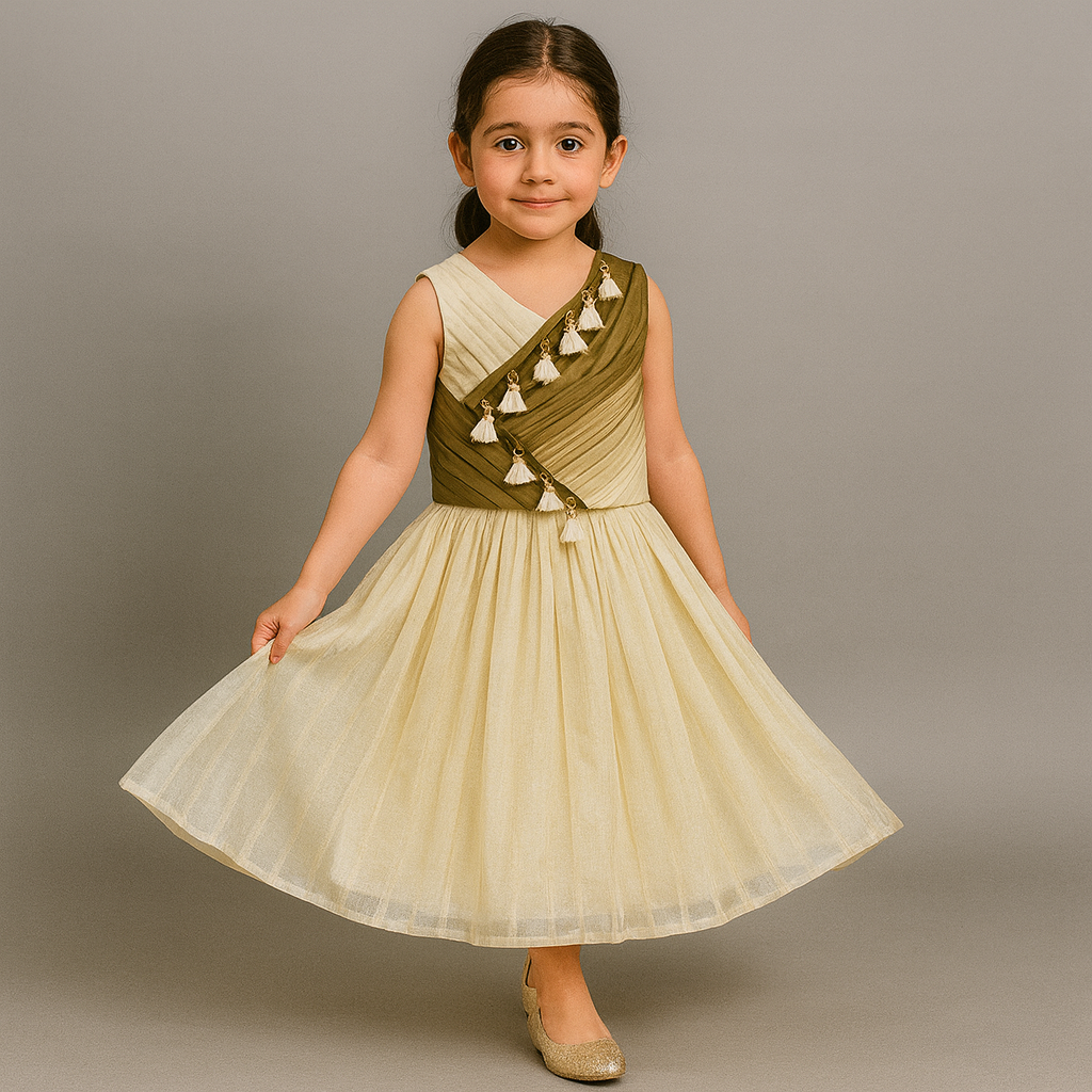 Pre Order: Fringe Embellished Top And Lehenga