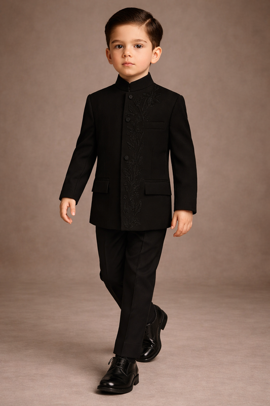 Pre Order:Black Luxe Sherwani And Pant