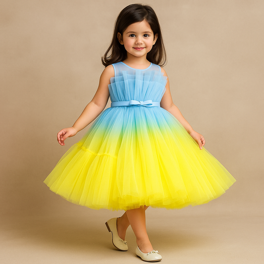 Pre Order: Dual-Tone Charming Net Dress