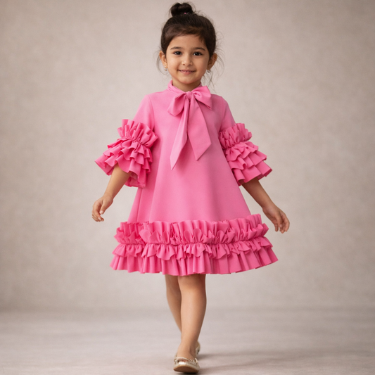 Pre Order: Barbie Bloom Ruffle Dress