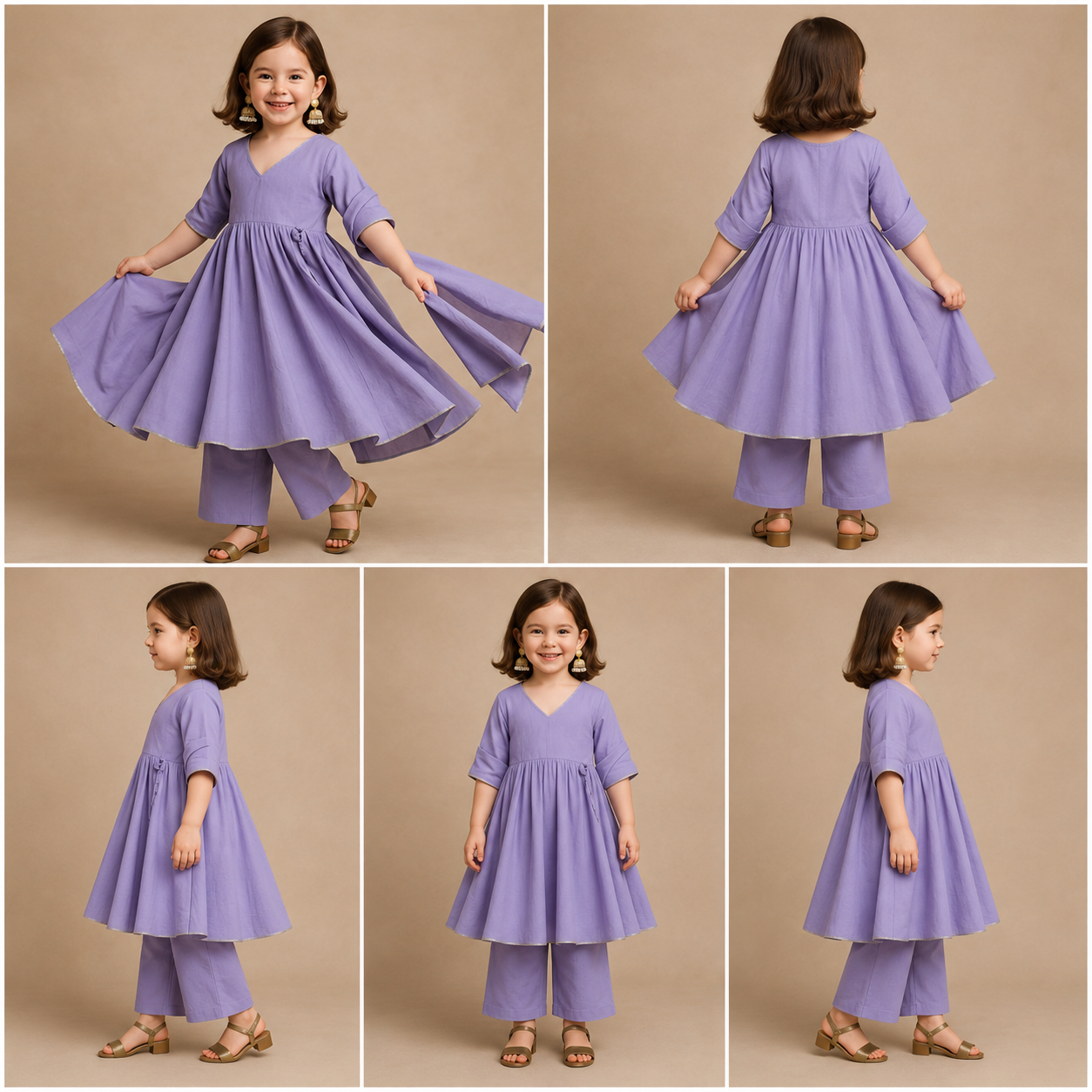 Pre Order: Lavender Anarkali with Dupatta