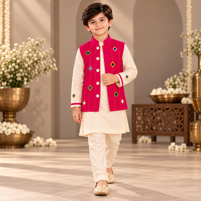 Pre Order: Gulabi Darbar Kurta Set