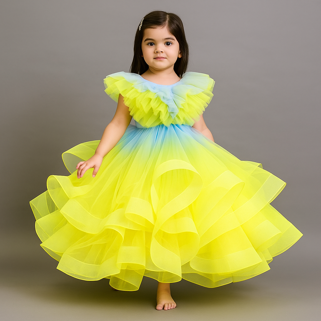 Pre Order: Layered Ruffled Charming Gown