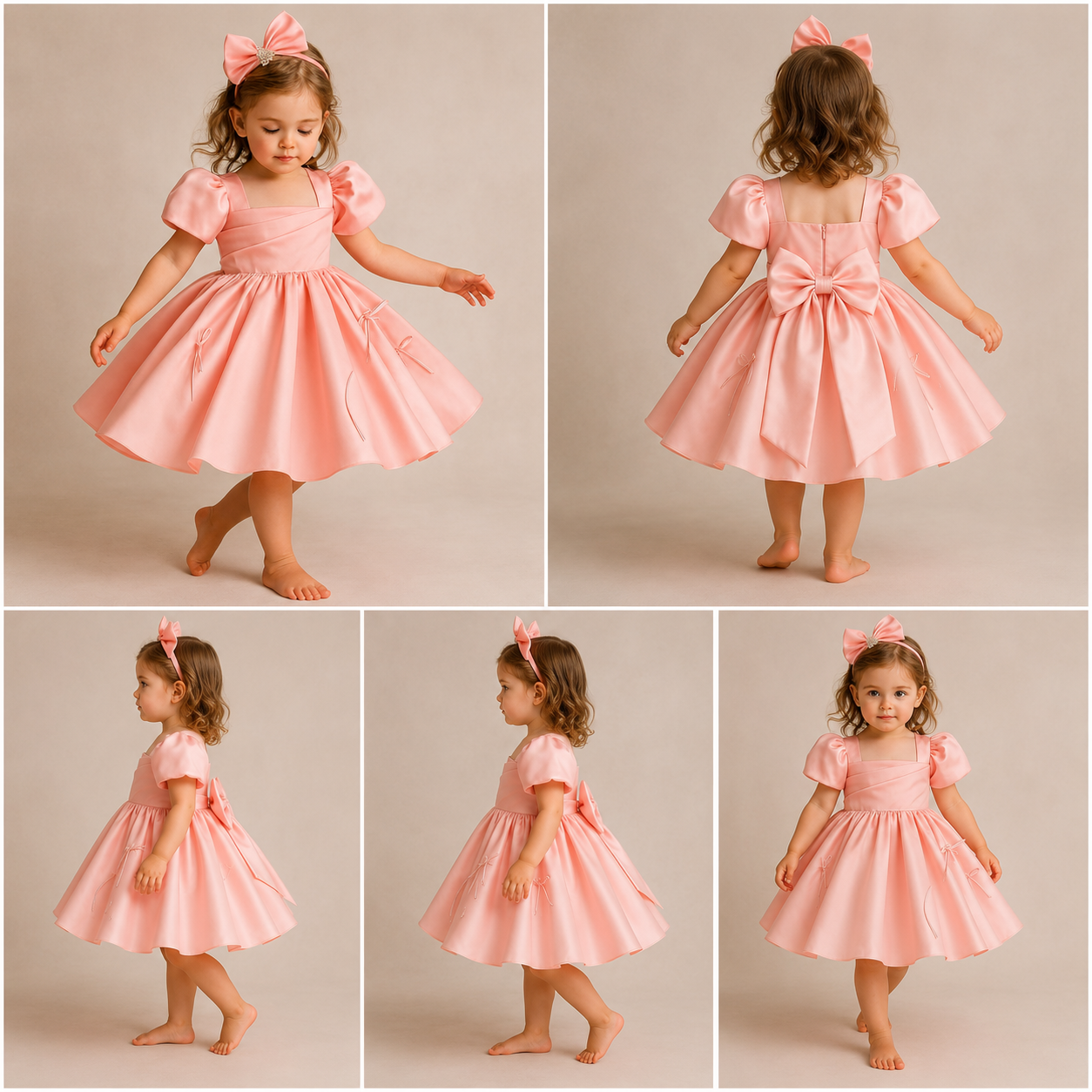 Pre Order: Era Satin Bow Pink Dress.