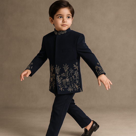 Pre Order: Royal Midnight Sherwani And Pant