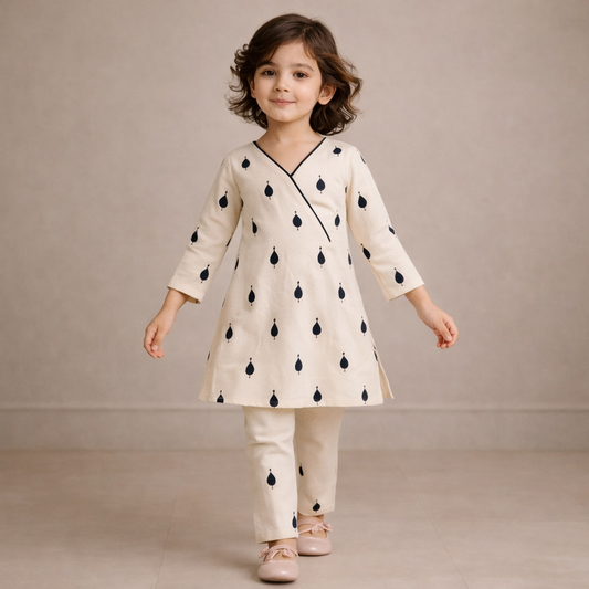 Pre Order : White Noir Kurta Set