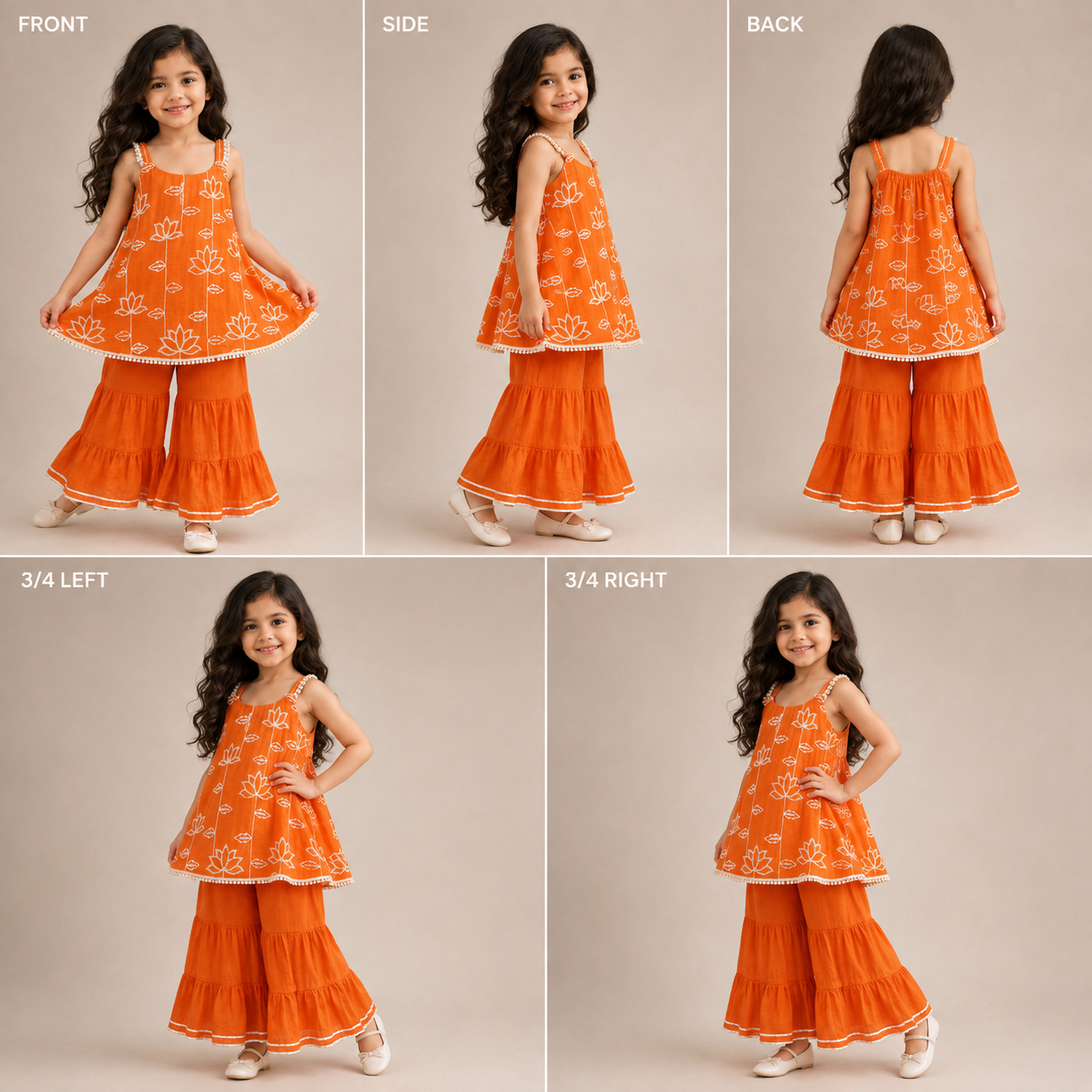 Pre Order: Lotus Glow Kurti With Sharara