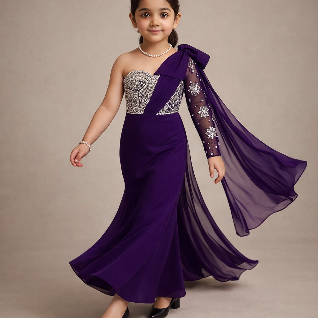 Pre Order: Purple Pearl Gown