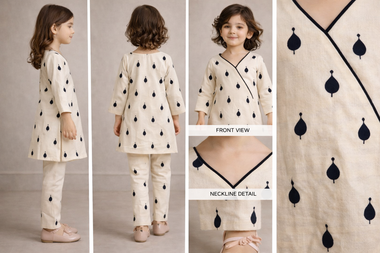 Pre Order : White Noir Kurta Set