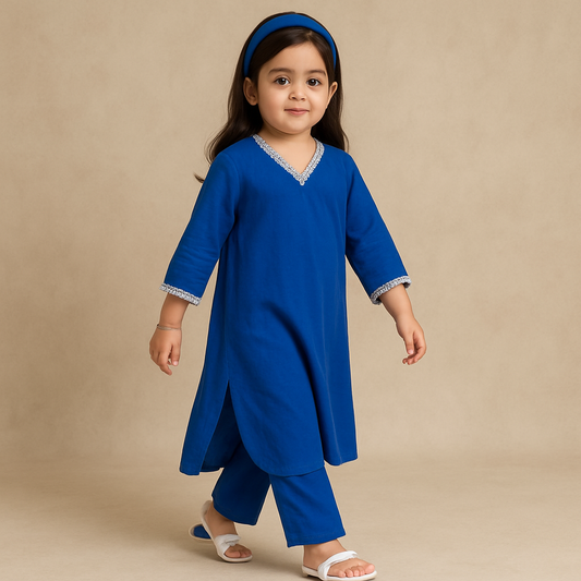 Pre Order: Blue Kurta Suit Set