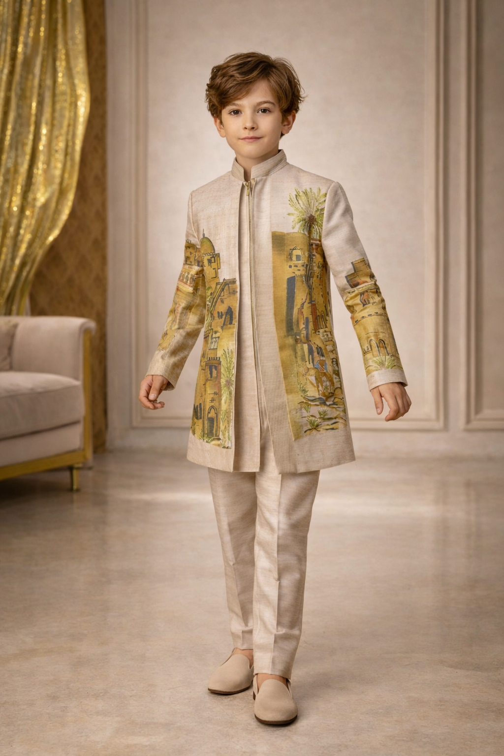 Pre Order: Raj Mahal Story Sherwani