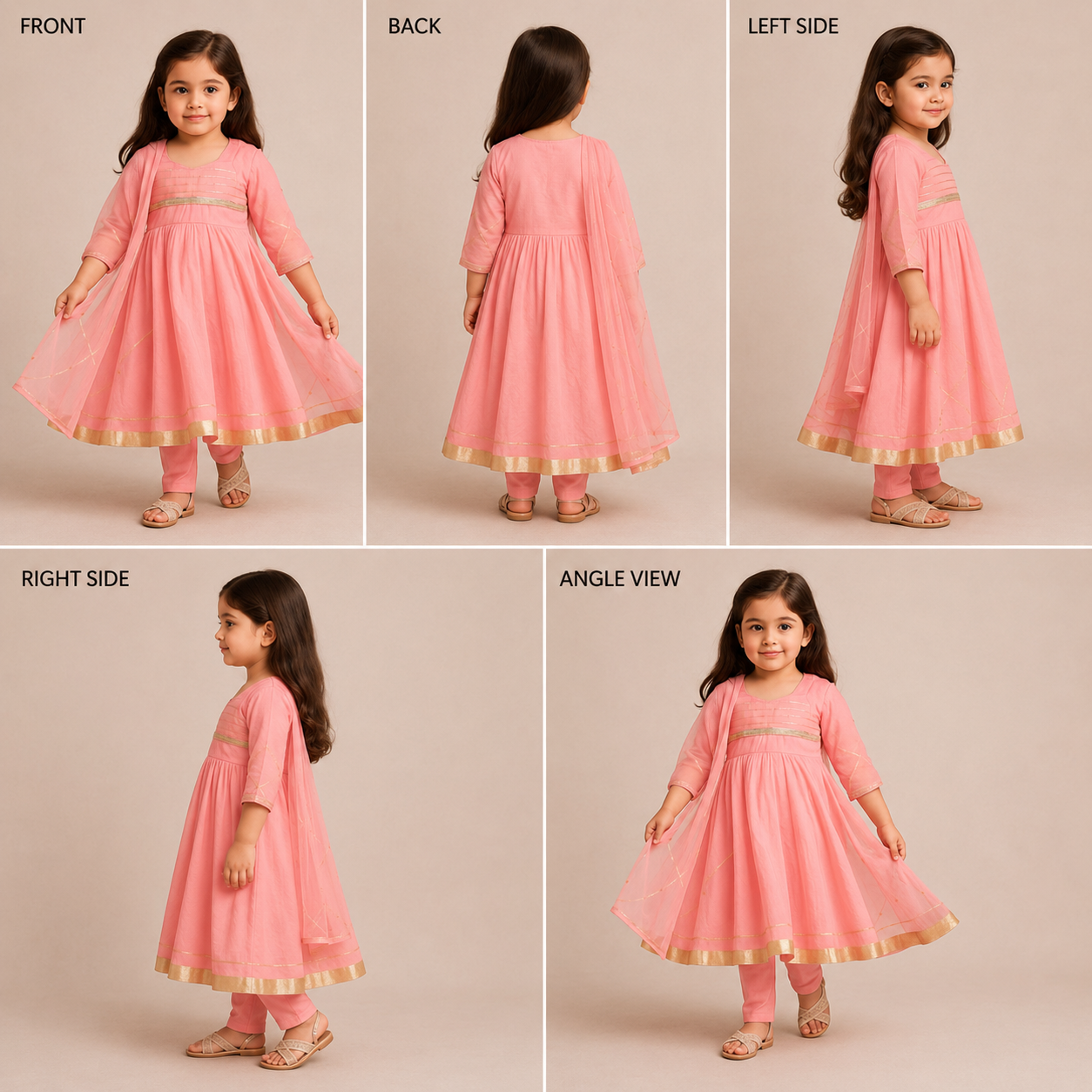 Pre Order:Mehak Pink Silk Anarkali Set
