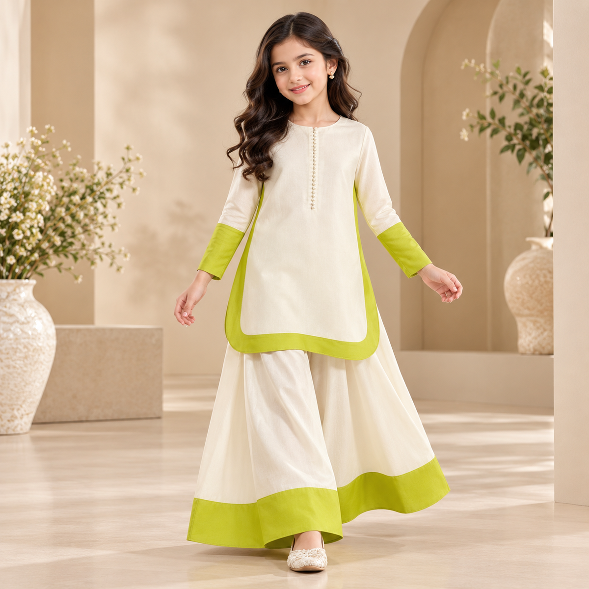 Pre Order: Lime Luxe Palazzo Set