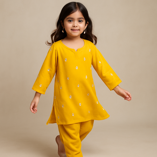 Pre Order: Yellow Velvet Coord Set