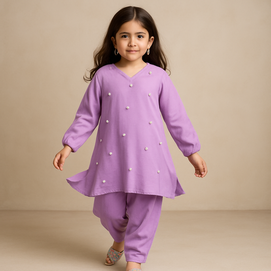 Pre Order: Lavender Velvet Coord Set