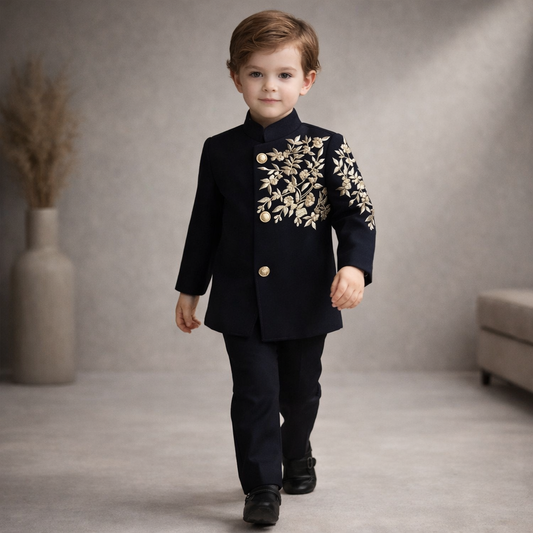 Pre Order: Black Gulshan Sherwani