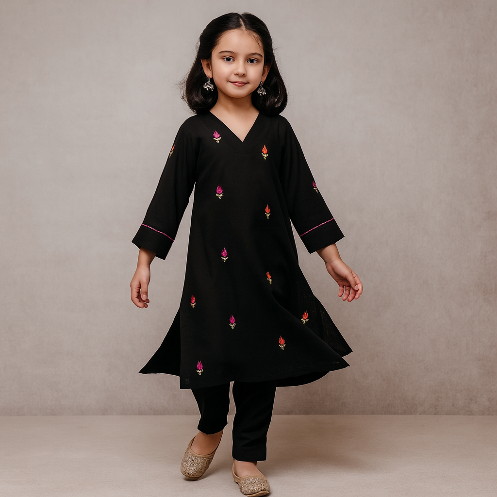 Pre Order: Black Kurta Suit Set