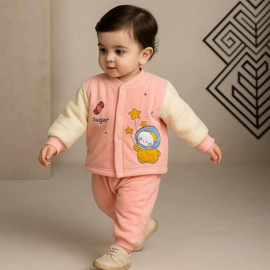 Pre Order: Pink Teddy Warm Unisex Coord Set