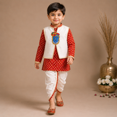 Pre Order: Krishna Vaibhav Dhoti Set