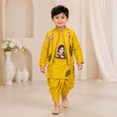 Pre Order: Mor Mukut Dhoti Set