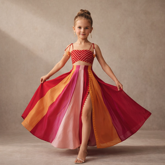 Pre Order: Rangoli Bloom Lehenga Set