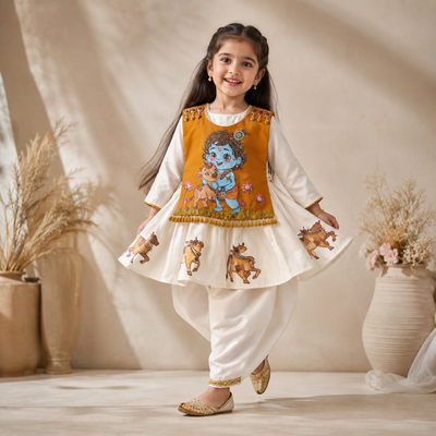 Pre Order : Kanha Kunj Dhoti Kurta Set
