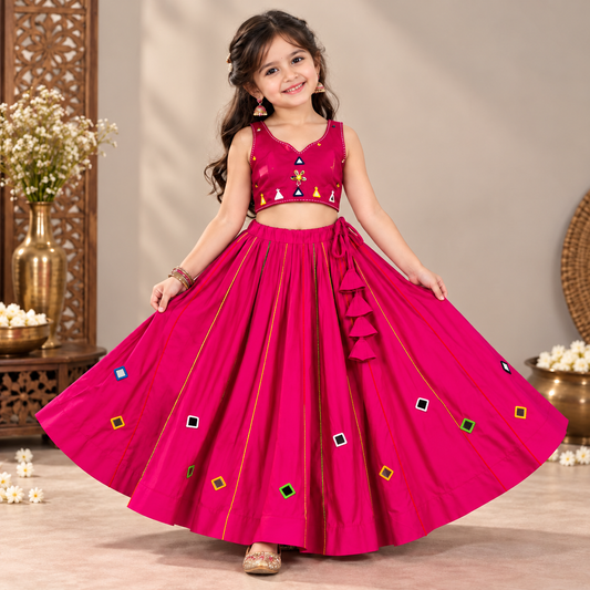Pre Order : Gulabi Rang Lehenga
