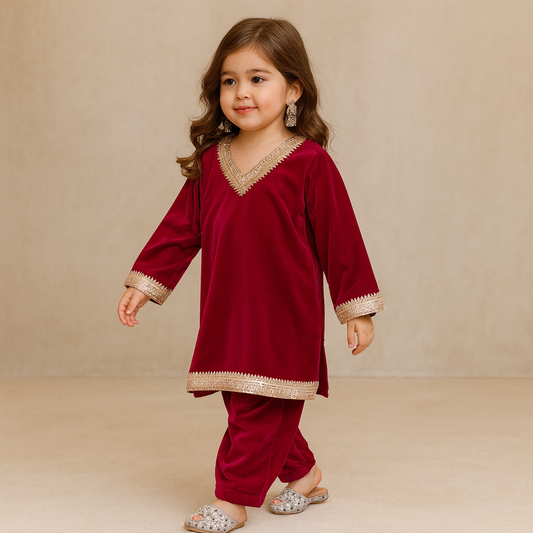 Pre Order: Pink Velvet Coord Set