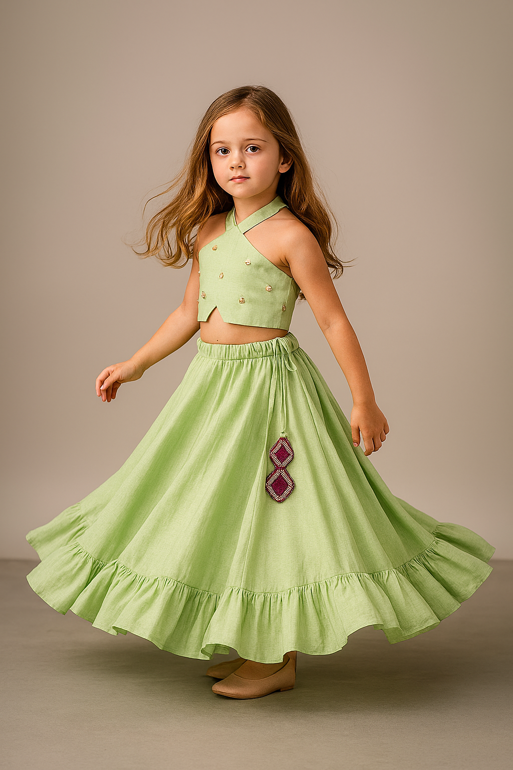 Pre Order: Stylish Sequins Work Top With Lehenga