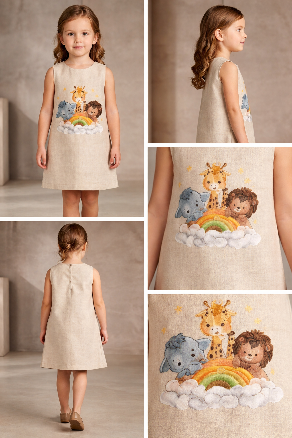 Pre Order: Safari Rainbow Friends Dress