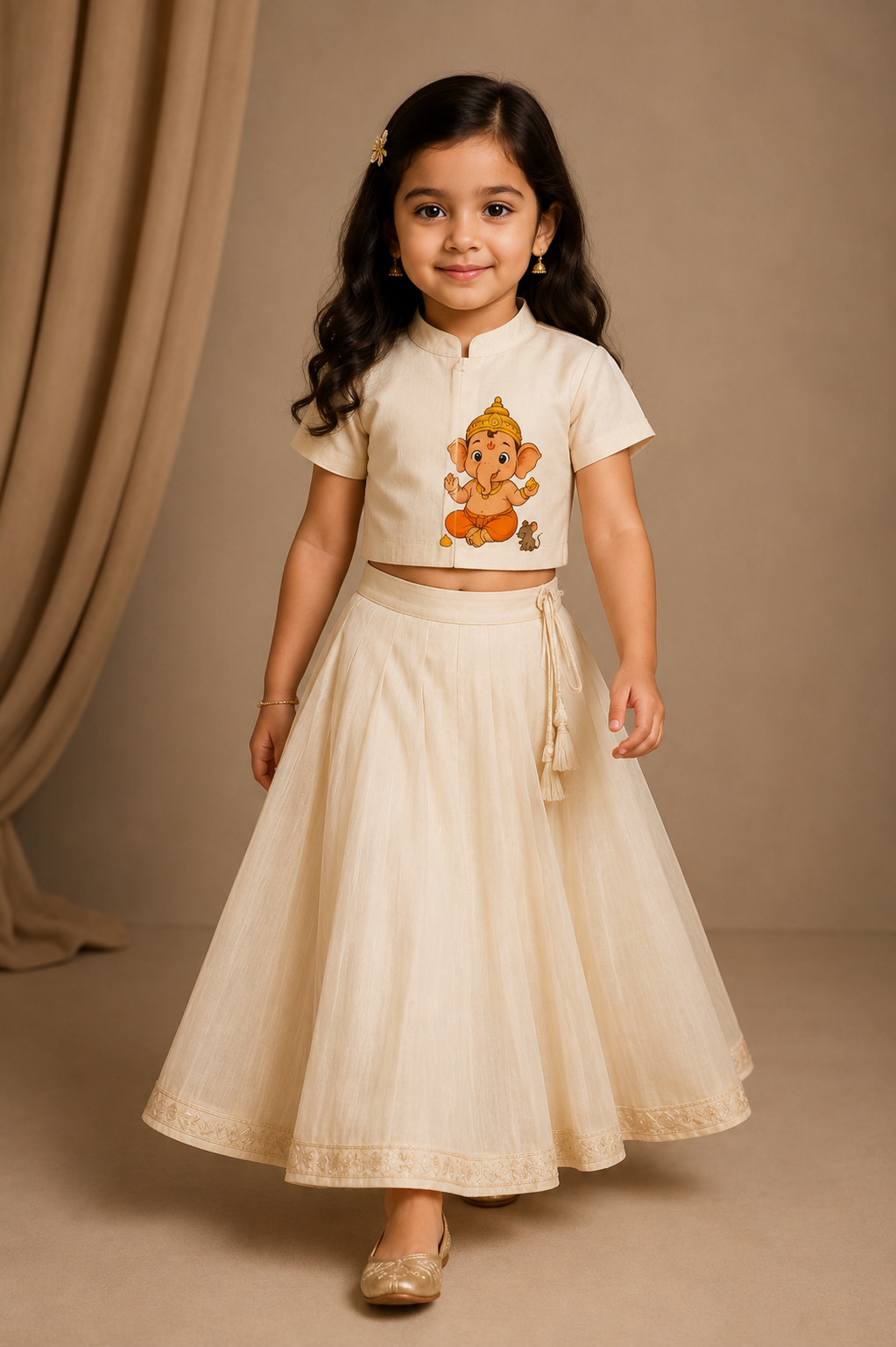 Pre Order : Bal Ganesha Noor Lehenga