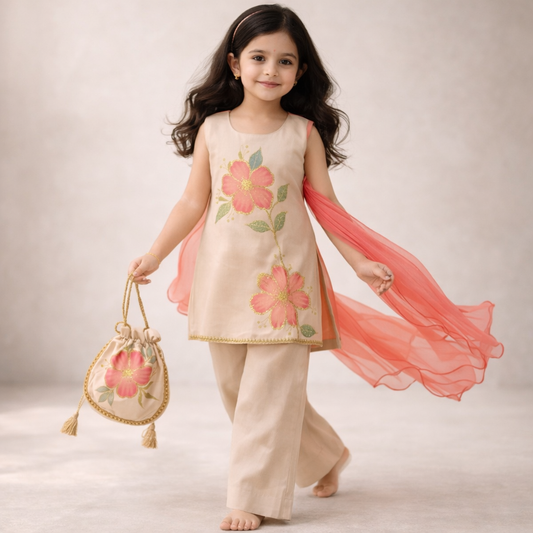 Pre Order: Rose Petal Kurta Set