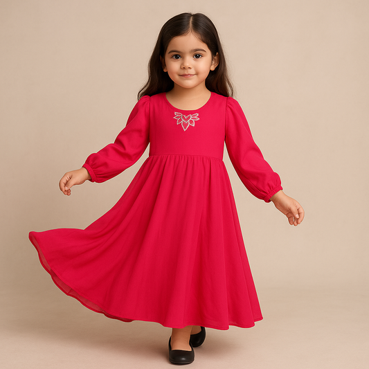 Pre Order: Gulal Rani Pink Anarkali Set