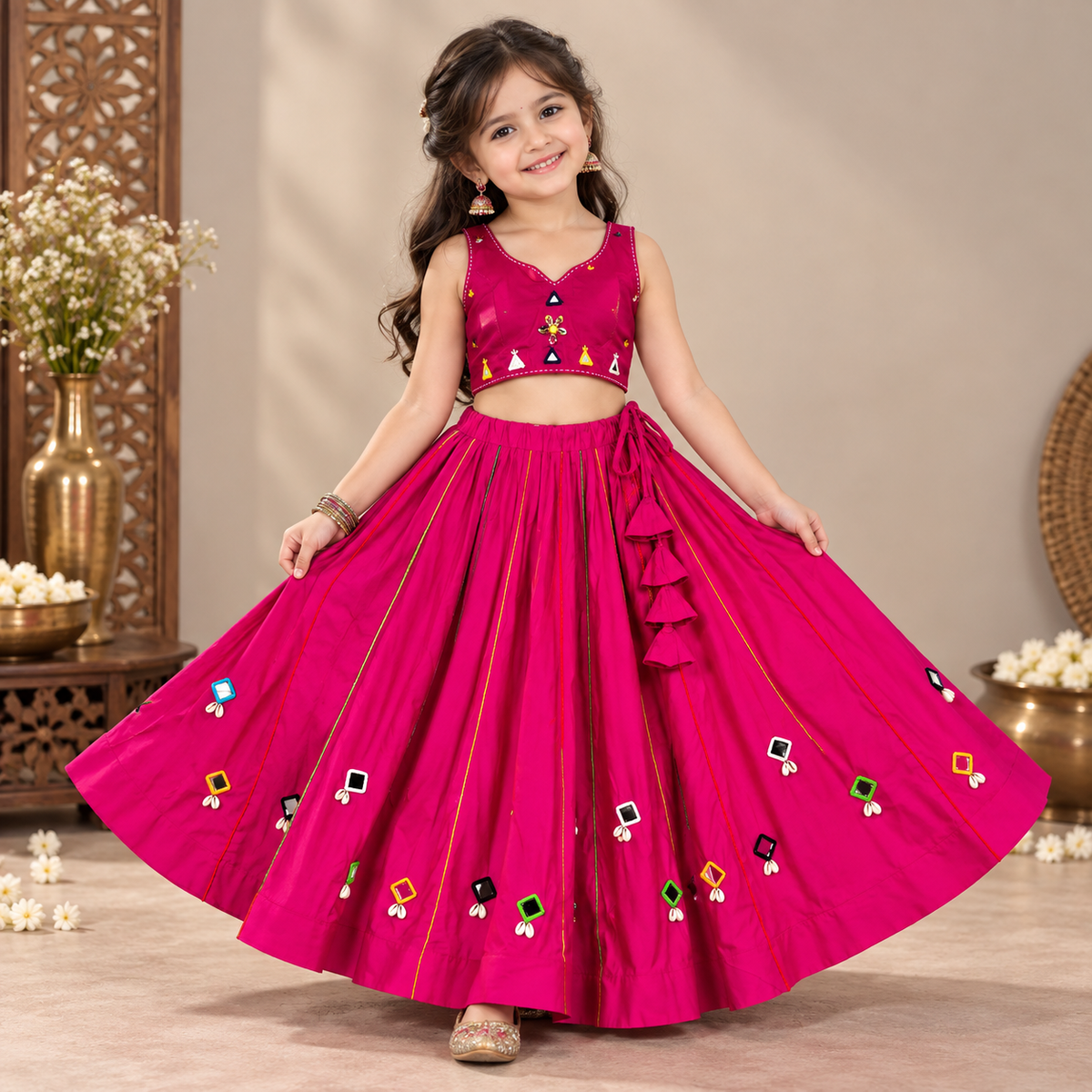 Pre Order : Gulabi Rang Lehenga