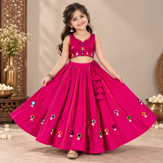 Pre Order : Gulabi Rang Lehenga