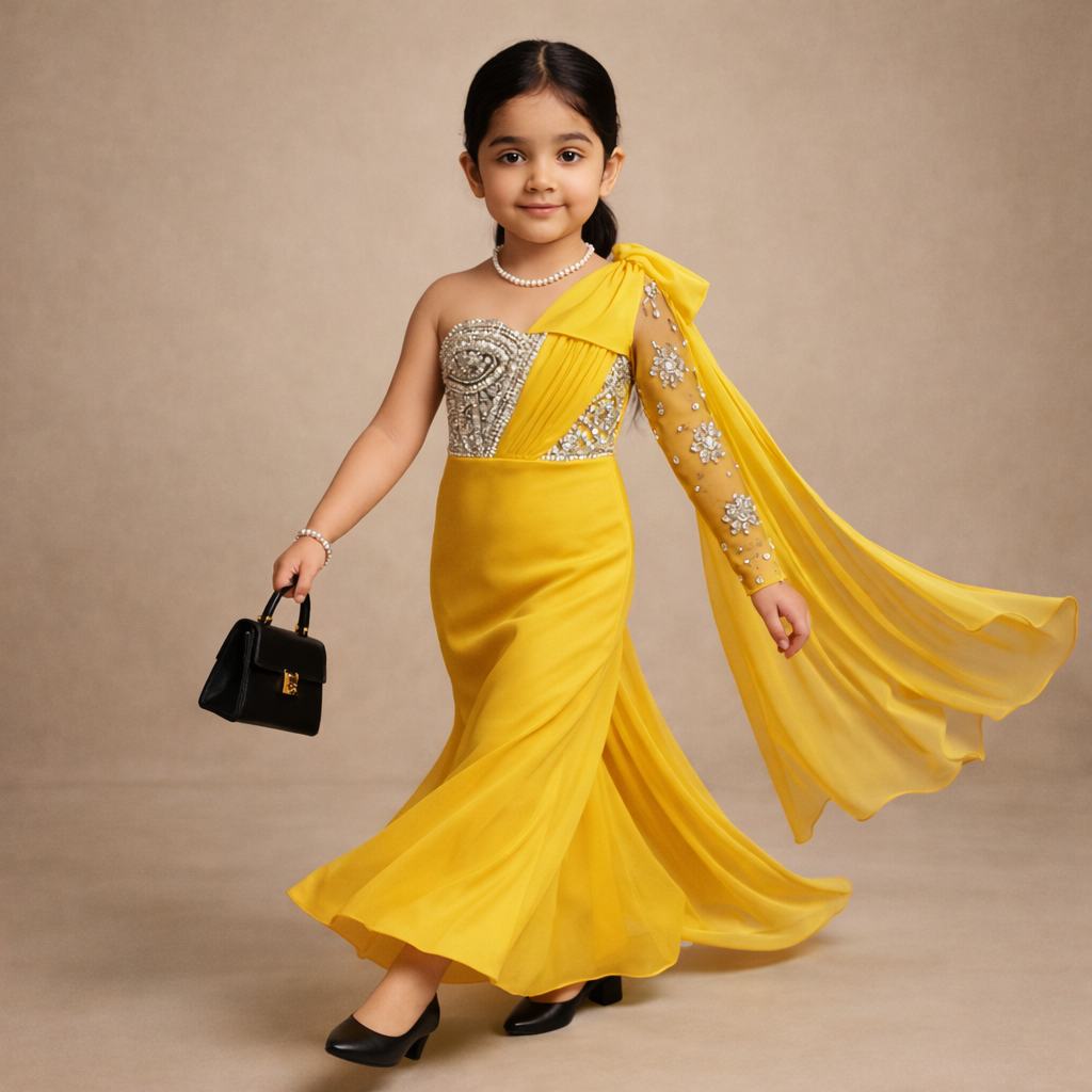 Pre Order: Yellow Pearl Gown