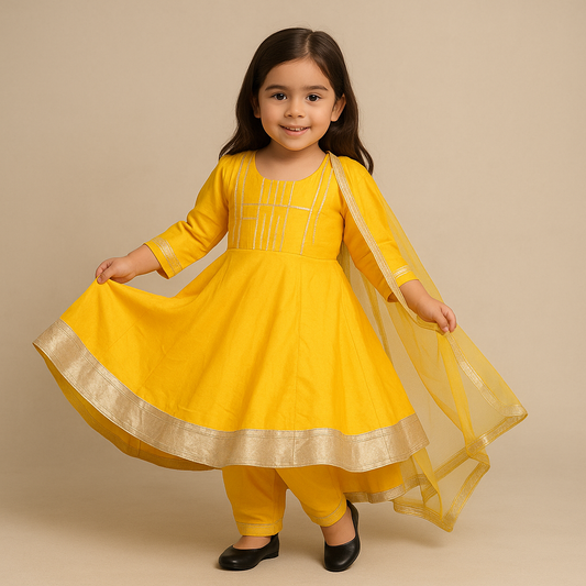 Pre Order: Surajmukhi Silk Anarkali Set